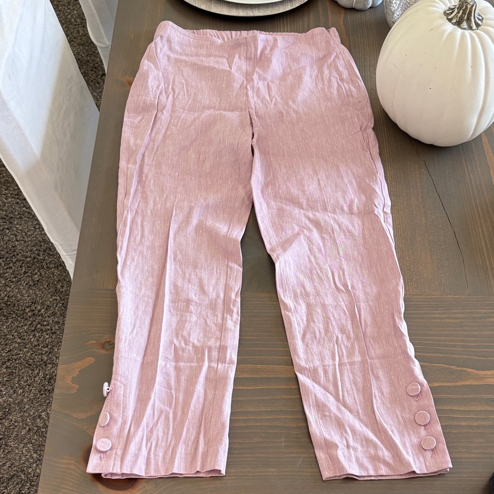 J. Jill Lavender Linen Stretch Pants